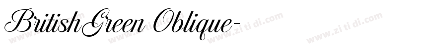 BritishGreen Oblique字体转换
